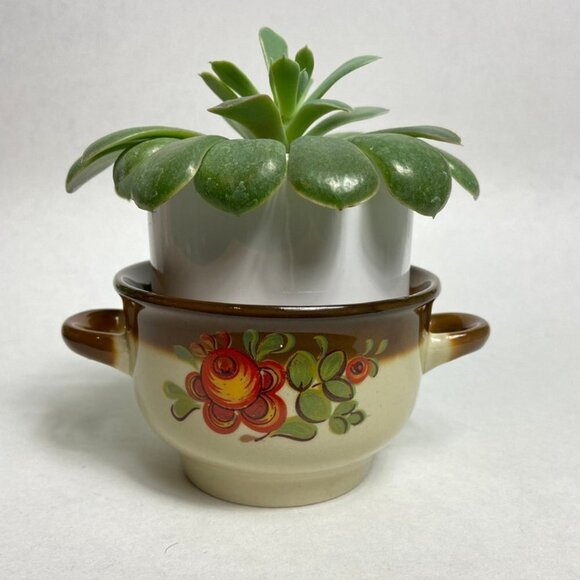 Made in Poland vintage porcelain sugar bowl or tureen wild rose - Picture 5 of 8